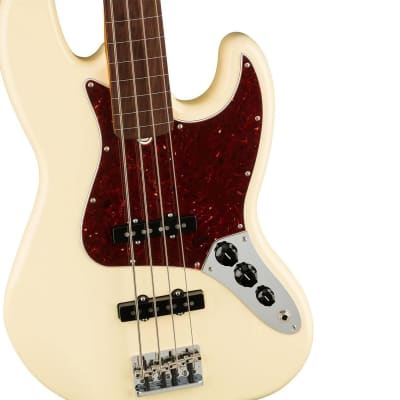Fender American Professional II Jazz Bass Fretless Bass Guitar (Olymic White, Rosewood Fretboard)(New) image 8