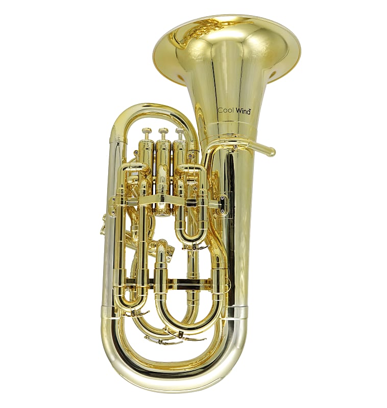 Coolwind CEU-200G gold color ABS Euphonium, Bb, 3+1 piston, with bag,mouthpiece image 1