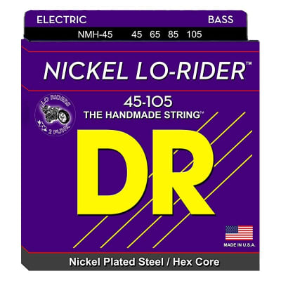 Cuerdas Bajo DR Strings NMH-45 Nickel Lo Rider 45-105 imagen 1