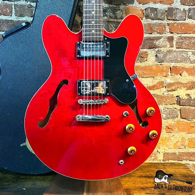 Epiphone ES-335 Dot MIK Semi-Hollowbody Electric Guitar w/ OHSC (2001 -  Heritage Cherry)