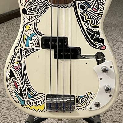 Fender Squier Precision Bass Hand Painted P cool design Jazz