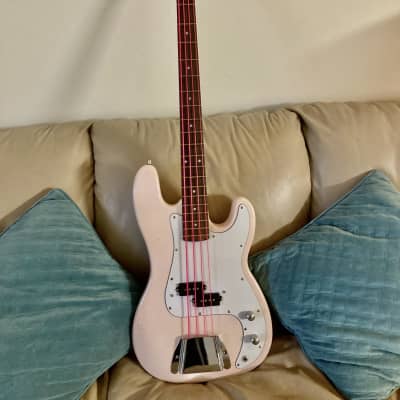 GAMMA j-21 ‘P’ bass 2016  - Two tone Coral and Fiesta pink for sale