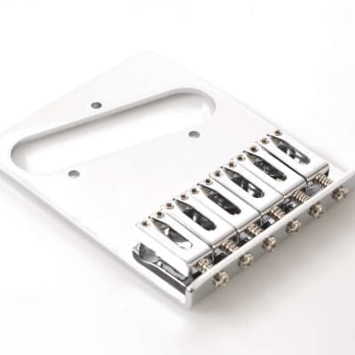 Genuine Fender Standard Series 6-saddle Telecaster Bridge Chrome 005-3354-000 image 2
