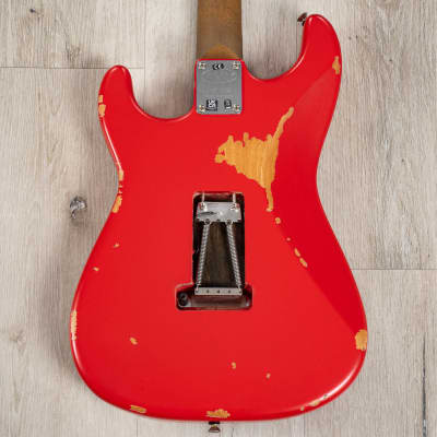 Mint EVH Frankie Relic Series Guitar, Maple Fingerboard, Relic Red image 4