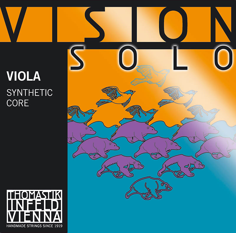 Thomastik-Infeld VIS200 Vision Solo Synthetic Core 4/4 Viola String Set - (Medium) image 1