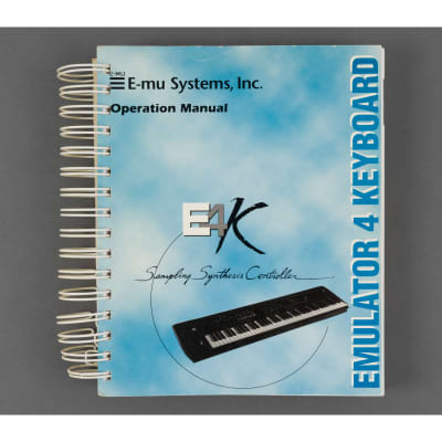 E-mu E4K Operation Manual