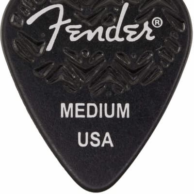 Genuine Fender Wavelength 351 Guitar Picks (6 Pack) MEDIUM, BLACK image 1