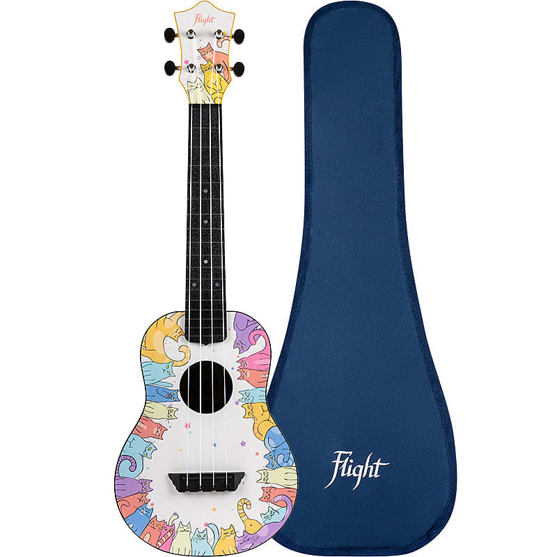 Flight TUC-KITTY Concert Travel Ukulele - linden wood top with an ABS body, neck, fretboard and bridge. image 1