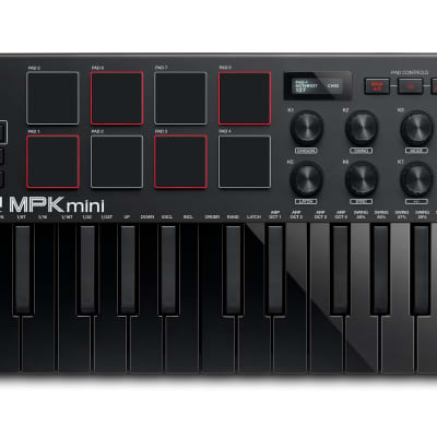 Akai MPK Mini MK3 25-Key MIDI Keyboard Compact Controller MKIII + MPC Beats Black image 2
