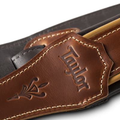 Taylor Century Strap (500 Series), Medium Brown/Butterscotch/Black Leather, 2.5" image 2