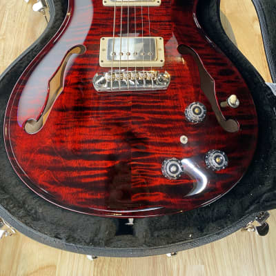 PRS Core Hollowbody II Piezo in Fire Red Wrap Burst w/Case image 3