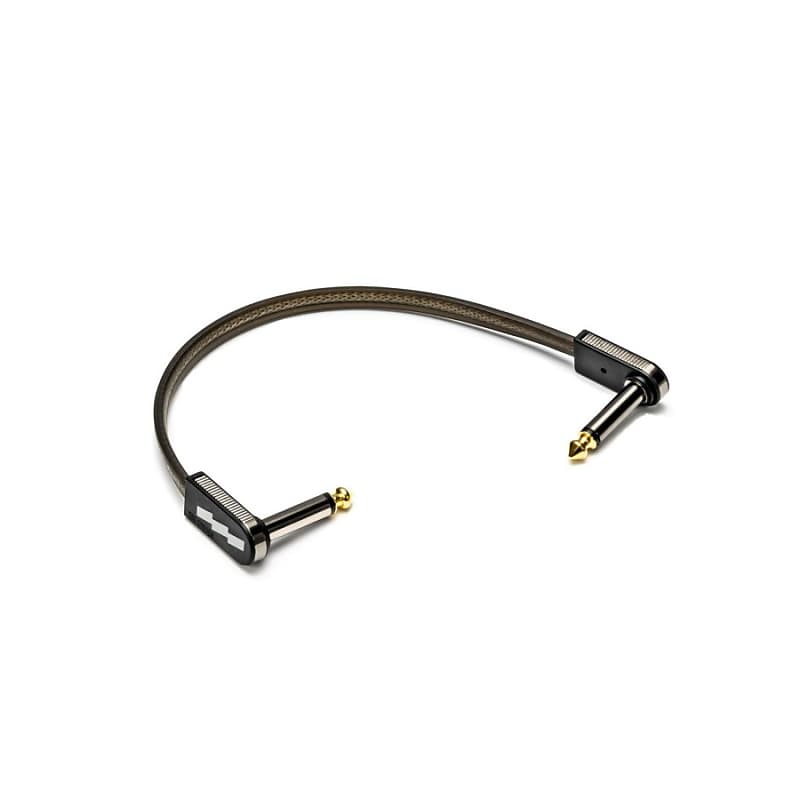 EBS HP-28 Black Gold Flat Premium Patch Cable 11.02-inch Angle-Angle image 1