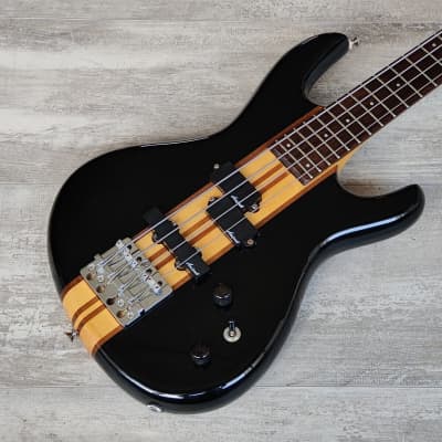 1989 Aria Pro II ASB-60 Integra Series Neckthrough Bass (Black) image 1