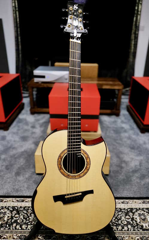 Greenfield G1 Malaysian Blackwood and Alpine Moon spruce with DADGAD/elevated fretboard - Brand new image 1