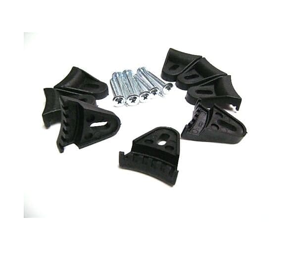 Eight (8) Black Plastic Speaker Grill Clamp with Waffle Reverb
