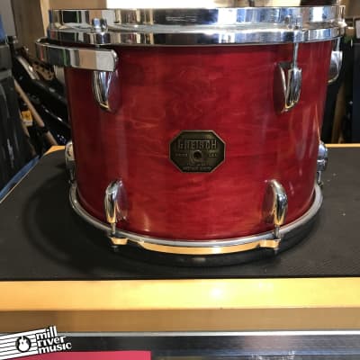 Gretsch Stop Sign Badge Drum Kit (1972-1979) 12", 13", 14", 18" Berry Red Stain with Humes and Berg Fibre Cases for 12,14, 18 image 6