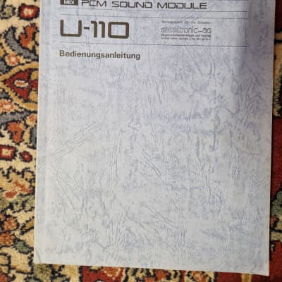 Roland U-110 Manual German Bedienungsanleitung