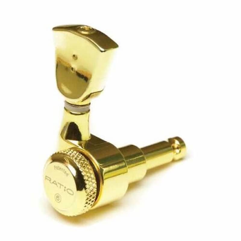Graph Tech Ratio 3x3 Locking Acoustic Tuning Keys GOLD, Reverb