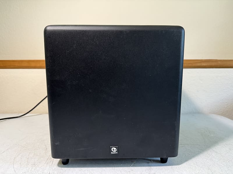 Boston MCS 95 Subwoofer Powered Sub Home Theater Bass Loud Reverb