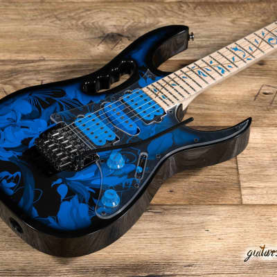 Ibanez JEM77 Steve Vai Signature Guitar w/ Gigbag – Blue Floral Pattern image 6