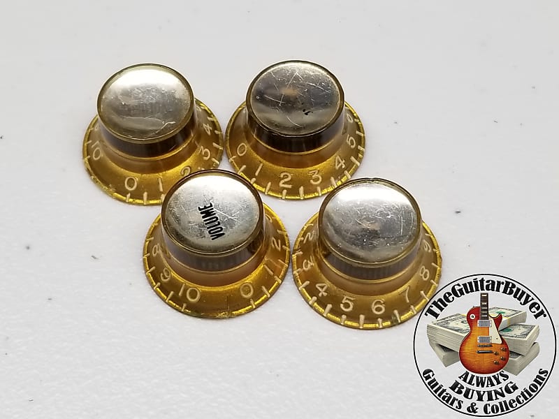 1960s Gibson Reflector Knob Set (4) - 100% Genuine Vintage | Reverb