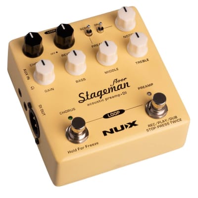 NUX Stageman Floor Acoustic Preamp/DI Pedal with Chorus, Reverb,Freeze and 60 seconds Loop for Acoustic Guitar,Violin,Mandolin,Banjo image 5