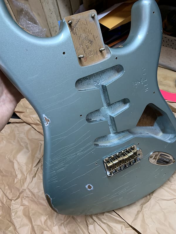 Fender Custom Shop Poblano Stratocaster 2021 Firemist Silver Reverb