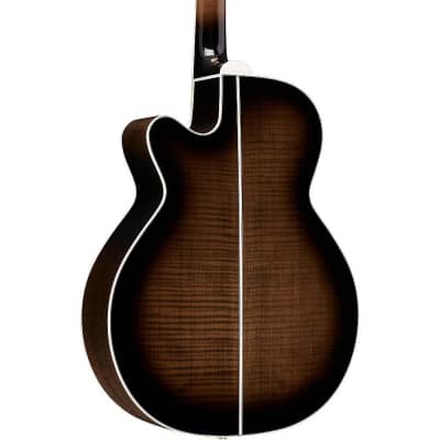 Takamine EF450C Thermal Top Acoustic-Electric Guitar Black Sunburst image 3