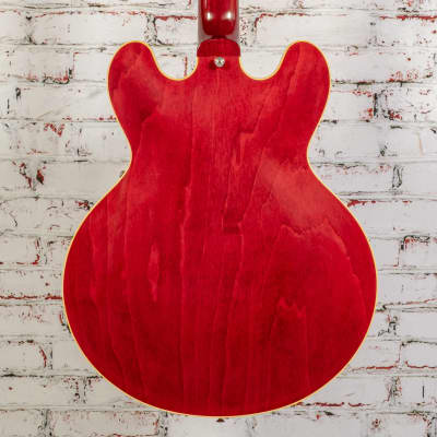 Gibson - 1961 ES-335 Reissue - Semi-Hollow Electric Guitar - Ultra Light Aged 60s Cherry - w/ Black/Yellow Custom Shop Hardshell Case - x1665 image 8