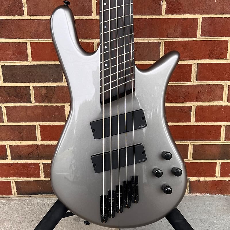 Spector NS Dimension HP 5, Gunmetal Gloss, EMG 45DC Pickups, Darkglass Tone  Capsule, Gig Bag