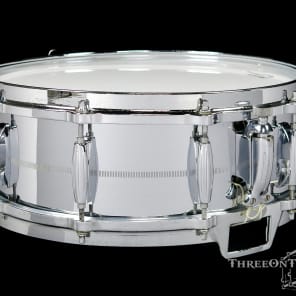 Gretsch 1970s Model 4165 Vintage Snare Drum : Chrome over Brass : 5x14 image 6