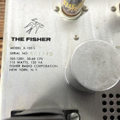 Fisher X-100-3 Integrated Tube Amplifier Early 1960's - Gold image 12