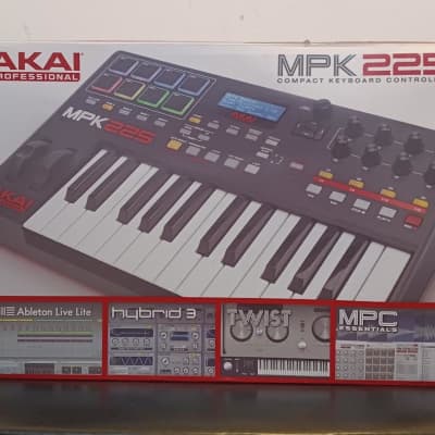 AKAI MPK225 MIDI Keyboard Controller - 2010s - Black/Red image 16