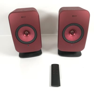 KEF LSX Wireless Speaker Music System (Pair) Red image 1