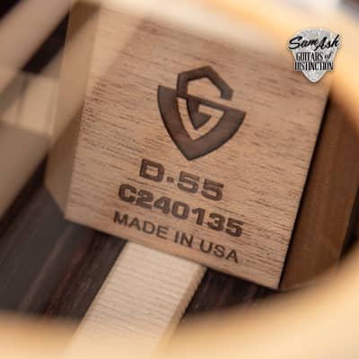 Guild USA D 55 Dreadnought Acoustic Guitar Natural #C240135 image 7