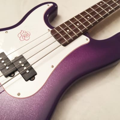 Lefty SX "Rock N Rose" Precision Bass Special Left-Handed Purple Glitter. Great Condition !... image 11
