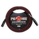 Pig Hog Red & Black Woven Mic Cable, 20ft XLR