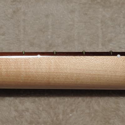 Used MIJ Rosewood on Maple Stratocaster Neck Thin Semi-gloss Nitrocellulose Finish  21 Vintage Frets image 13