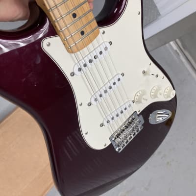 Fender Standard Stratocaster with Maple Fretboard 2009 burgundy  electric guitar - Midnight Wine image 14