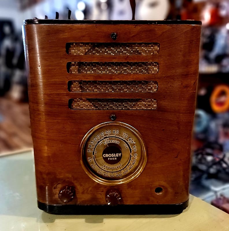 Hunter Amplifiers - 1937 Crosley Fiver Tube Radio Princeton 5F2A Conversion Guitar Amp image 1