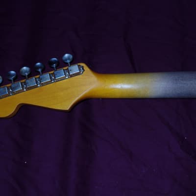 1950s hand finished relic vintage  22 fret 12 C shaped Stratocaster Allparts Fender Licensed rosewood neck image 4