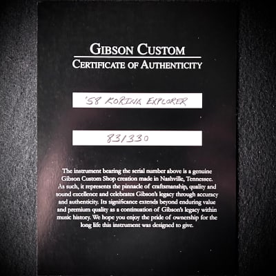 Gibson Custom Shop 1958 Korina Explorer Reissue (White Pickguard) image 7