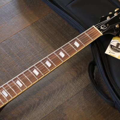 Epiphone Riviera Custom P93 Semi-Hollow Electric Guitar Wine Red + Gig Bag image 3