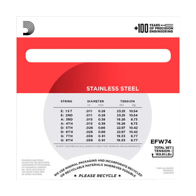 EFW74 Flat Wound Medium 11-36 D'Addario image 3