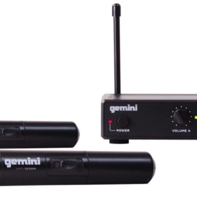 Gemini UHF 02M Dual Handheld Microphone Wireless System Band S12