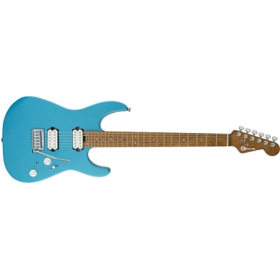 Charvel Pro-Mod DK24 HH 2PT CM Guitar, Caramelized Maple Fingerboard, Matte Blue Frost image 1