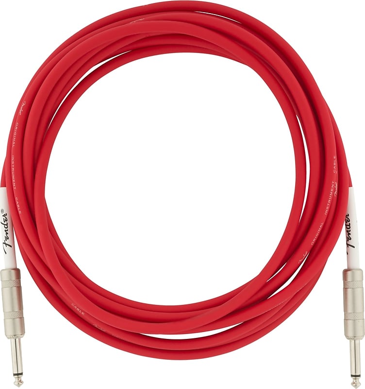 Fender Original Series 18.6' Guitar Cable, Straight/Straight, Fiesta Red image 1