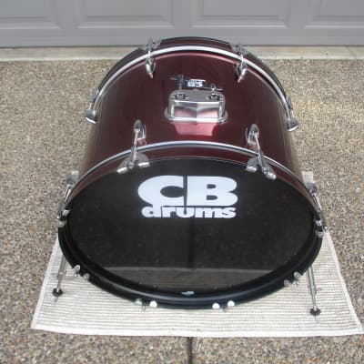 CB 700 22 Round X 16 Bass Drum, Wine Red, Hardwood Shell - Clean Condition! image 1