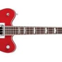 Gretsch G5442BDC Electromatic Hollow Body Short Scale Bass Guitar (Transparent Red) (Used/Mint)