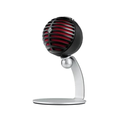 Shure MOTIV MV5-B iOS / USB Condenser Microphone Black and Red image 1
